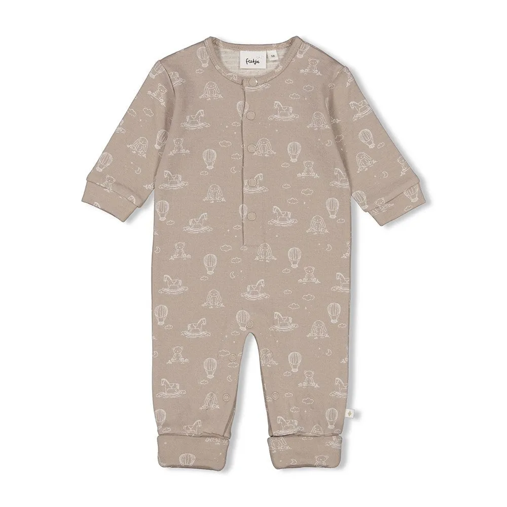 THE NEUTRALS - Organic Cotton Double Knit Allover Print Overall