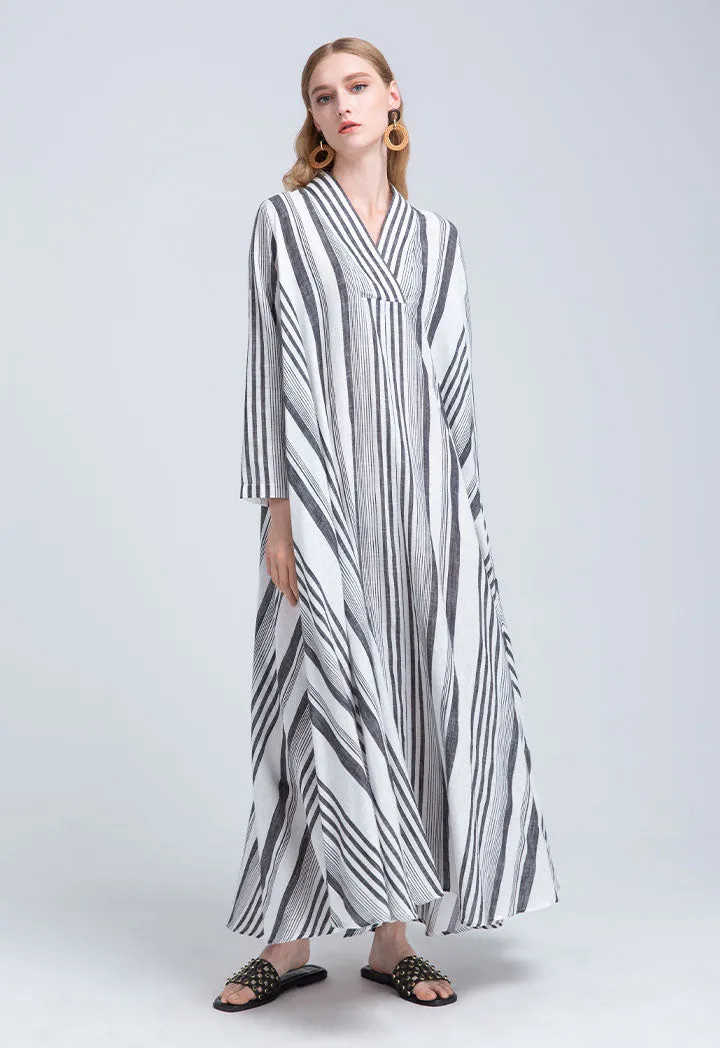 Thick Stripe Long Maxi Dress