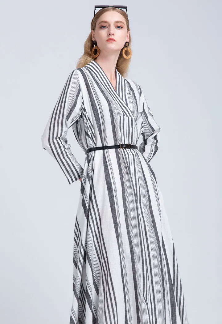 Thick Stripe Long Maxi Dress