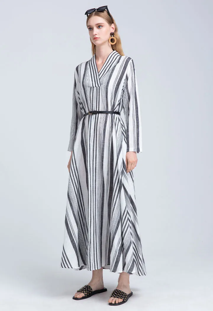 Thick Stripe Long Maxi Dress