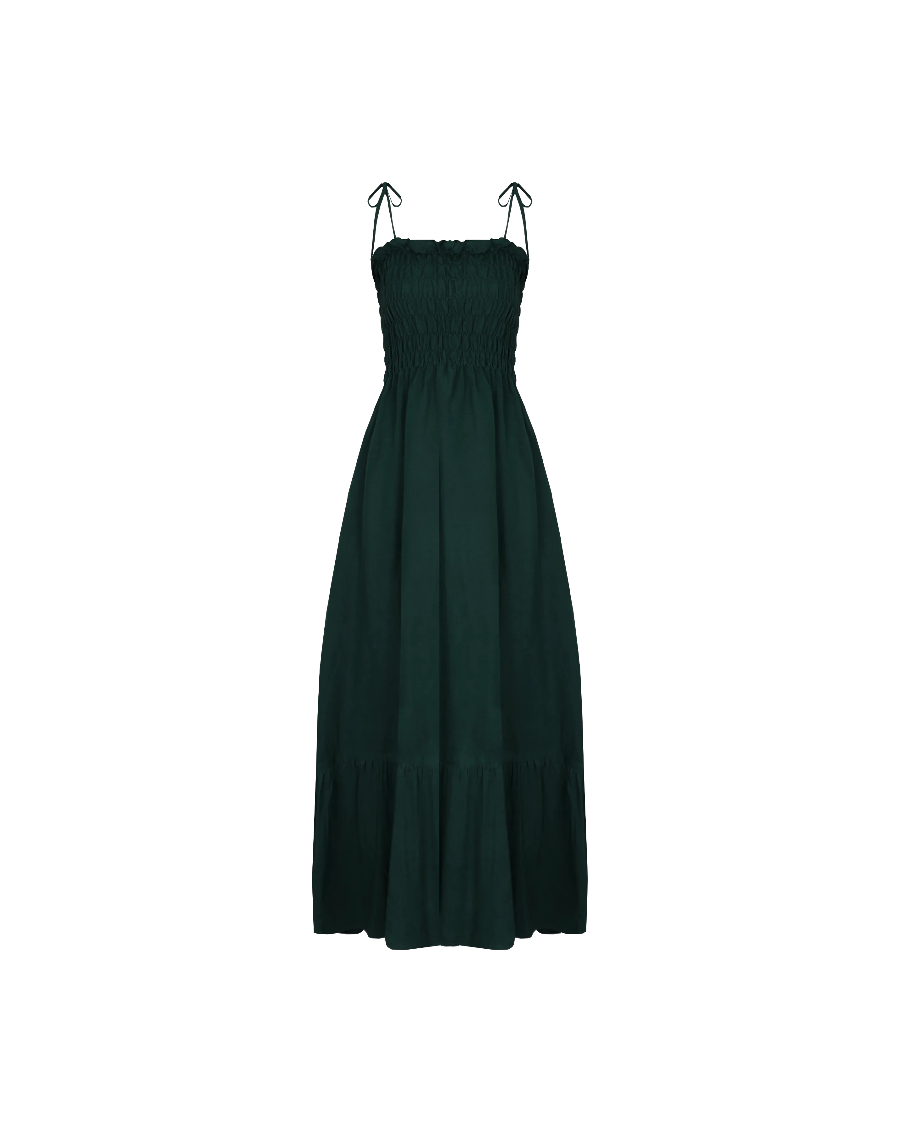 TUI SHIRRED DRESS EMERALD