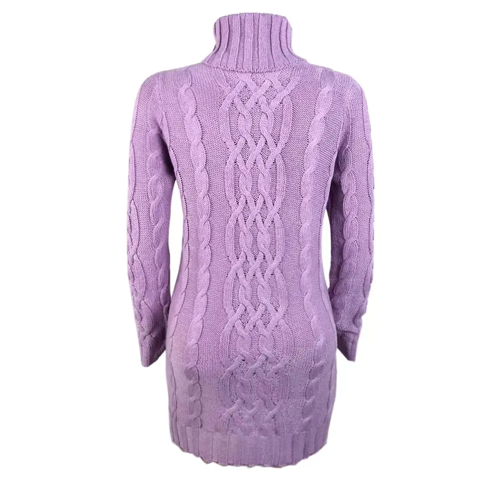Turtleneck Twist Knitted Cable Sweater