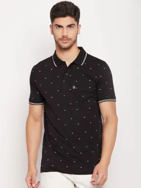 UNIBERRY Men's Printed Polo T-shirt
