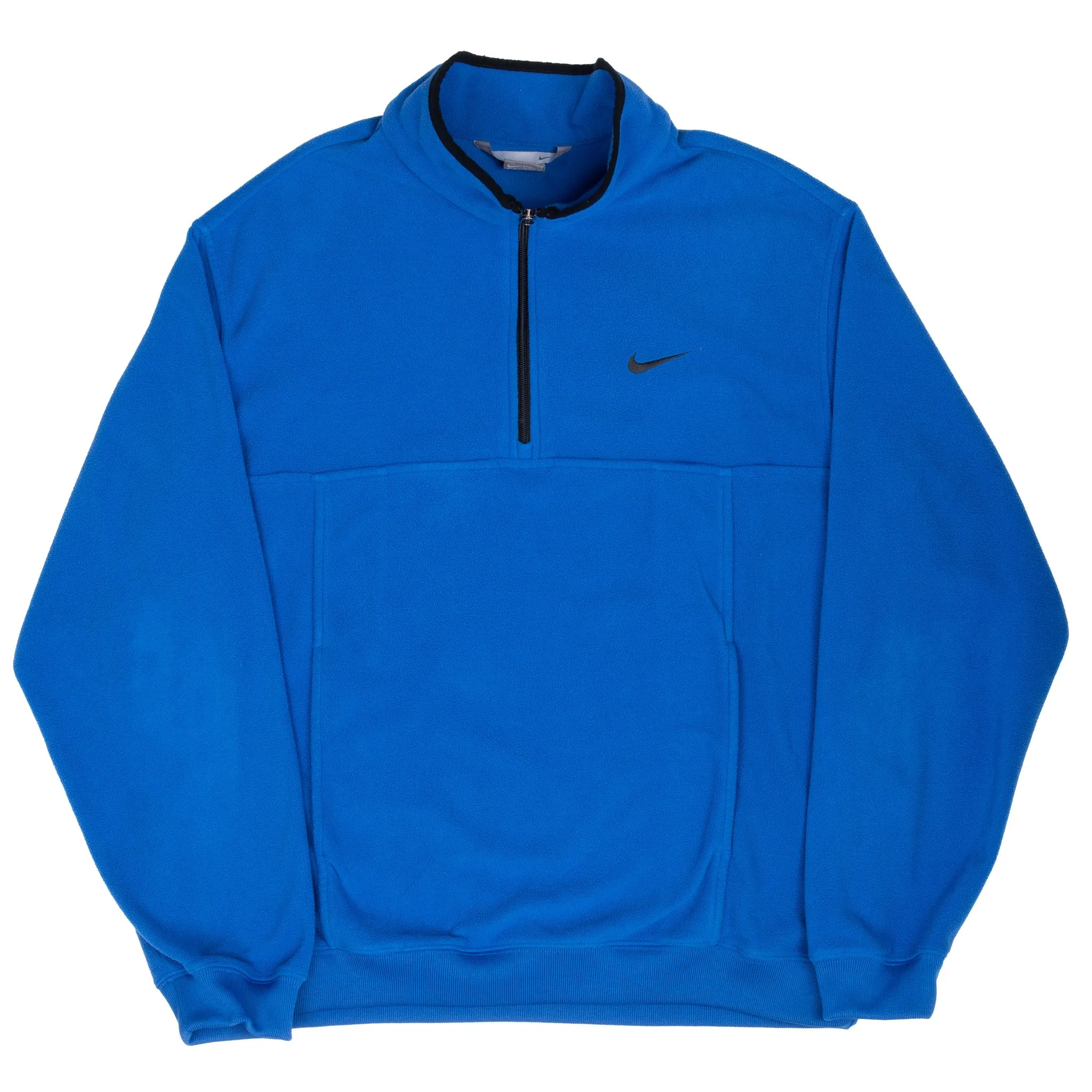 VINTAGE NIKE BLUE QUARTER ZIP FLEECE JACKET 2000S XL