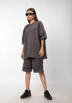 WalaWali Space Grey Layered T-shirt