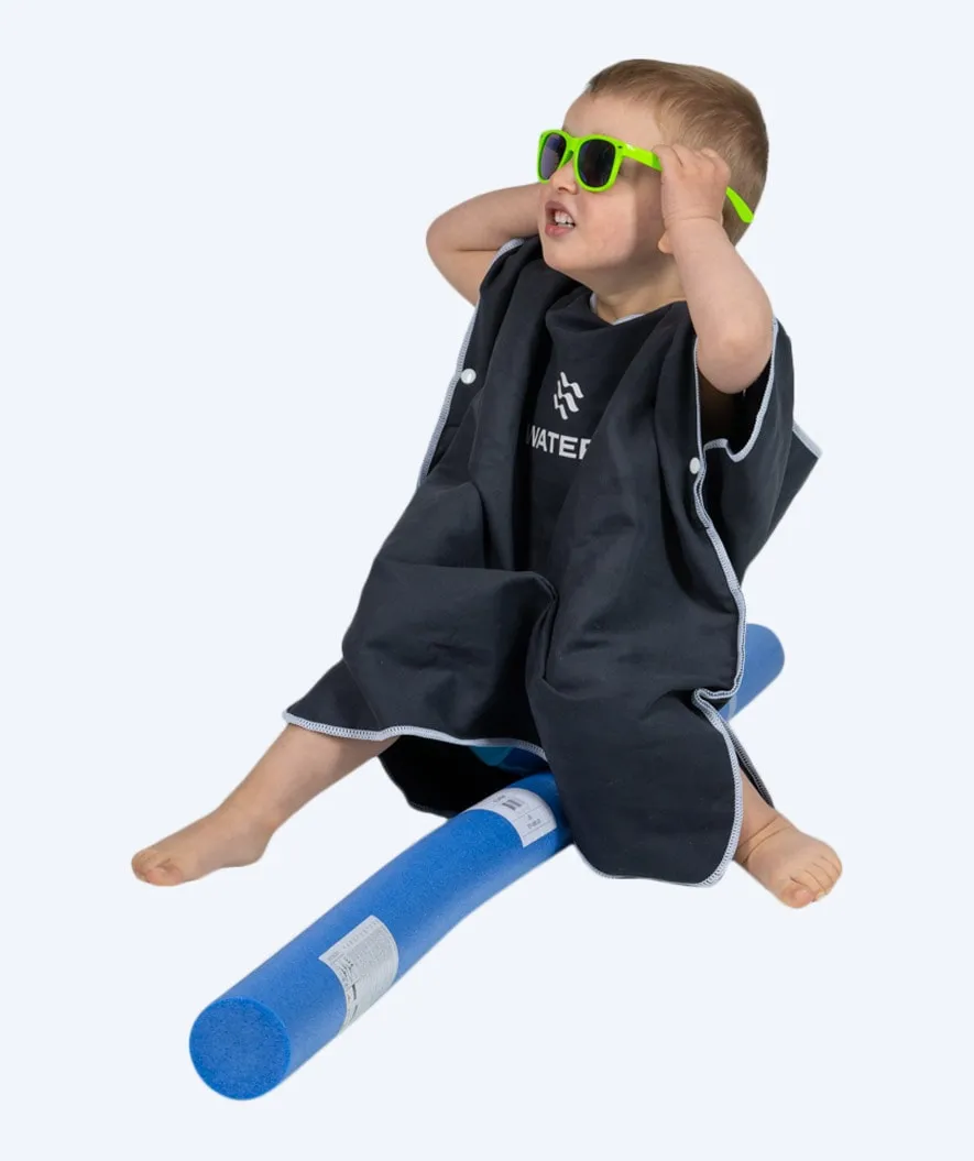Watery badeponcho til børn - Microfiber - Sort
