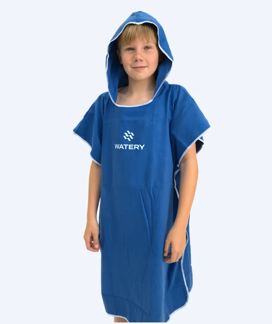 Watery badeponcho til junior - Microfiber - Royal Blue