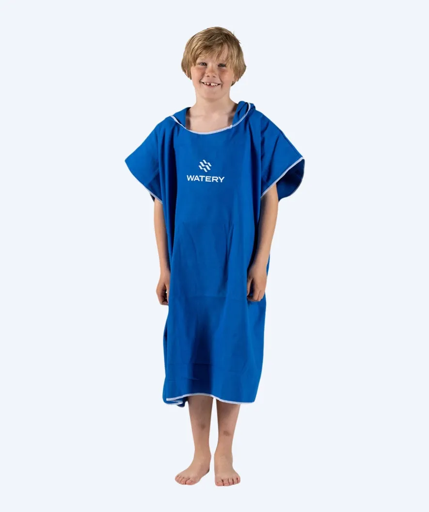 Watery badeponcho til junior - Microfiber - Royal Blue