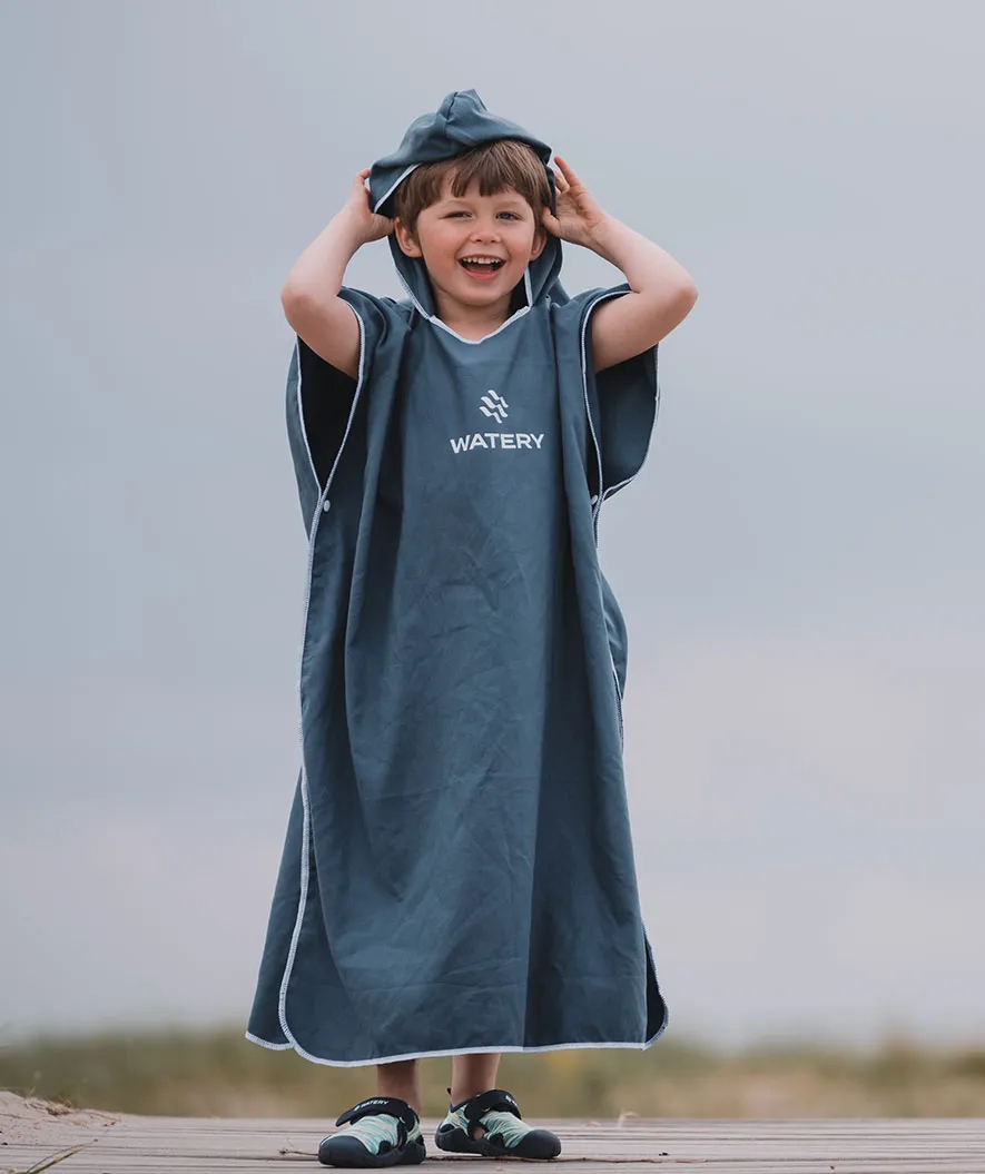 Watery badeponcho til junior - Microfiber - Royal Blue