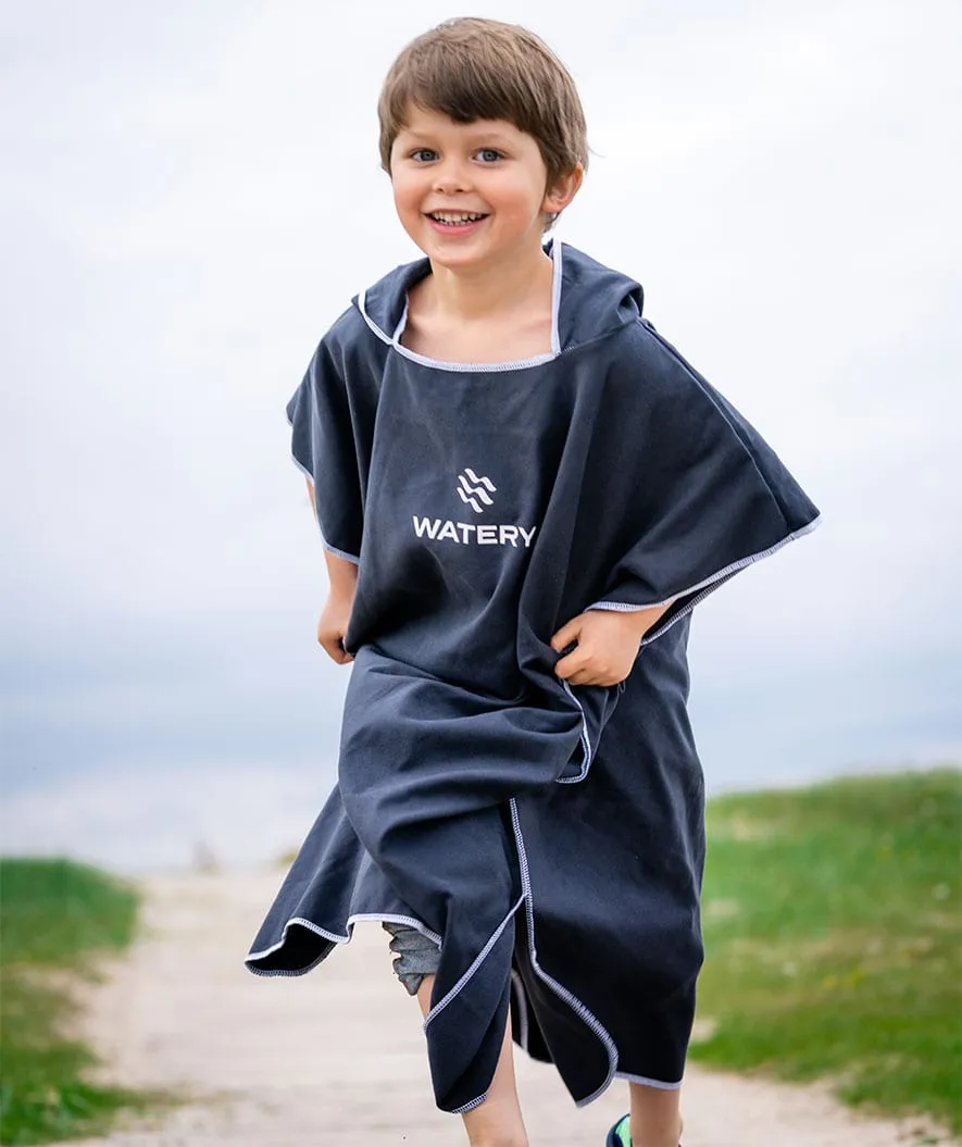 Watery badeponcho til junior - Microfiber - Royal Blue