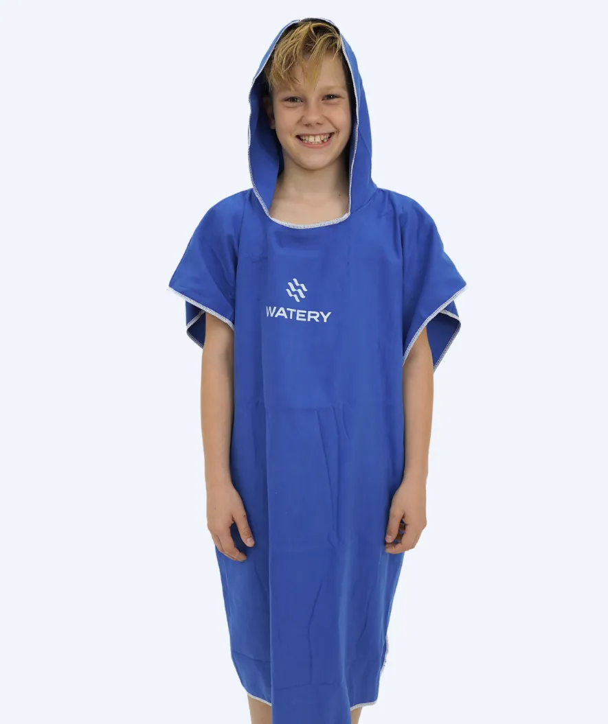 Watery badeponcho til junior - Microfiber - Royal Blue