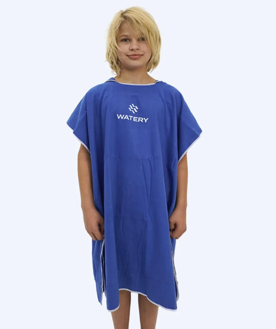 Watery badeponcho til junior - Microfiber - Royal Blue