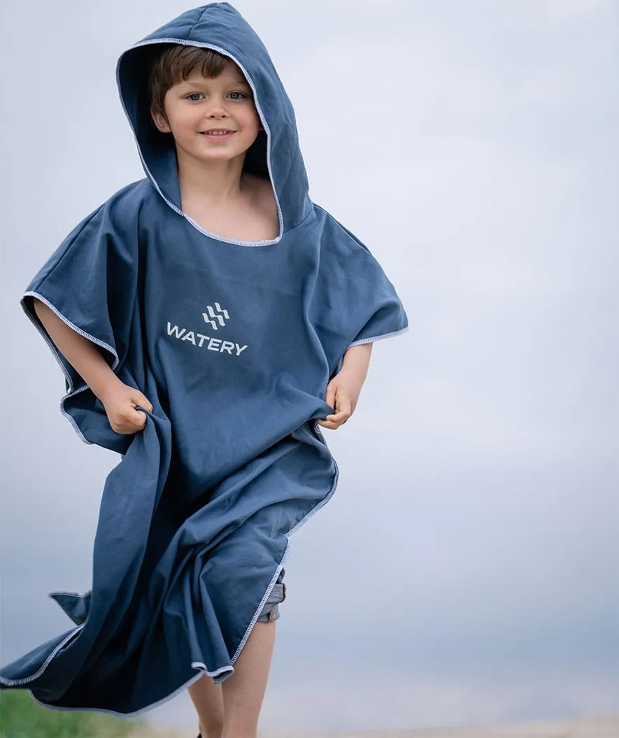 Watery badeponcho til junior - Microfiber - Royal Blue