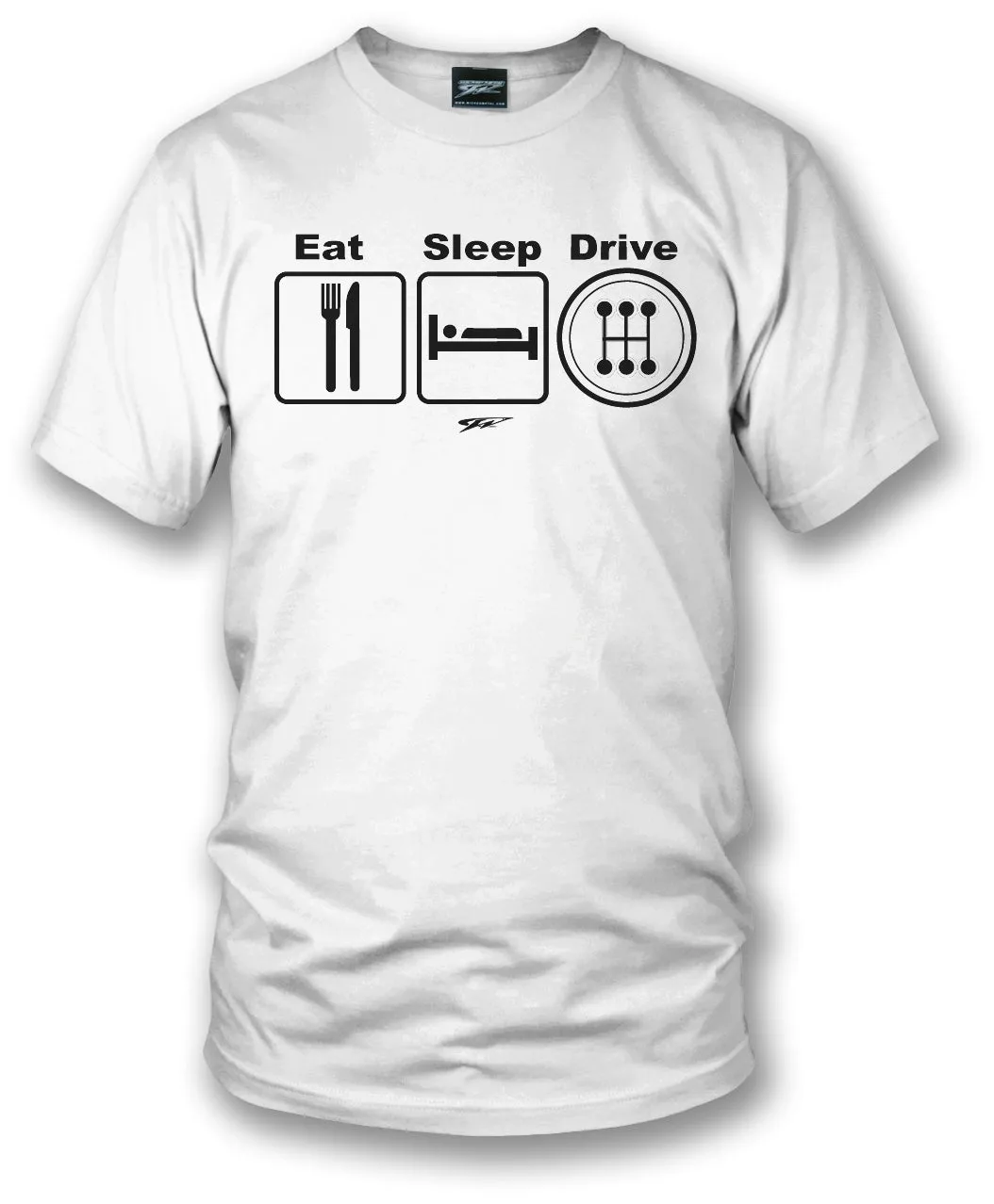 Wicked Metal Eat Sleep Drive Stick, White shirt