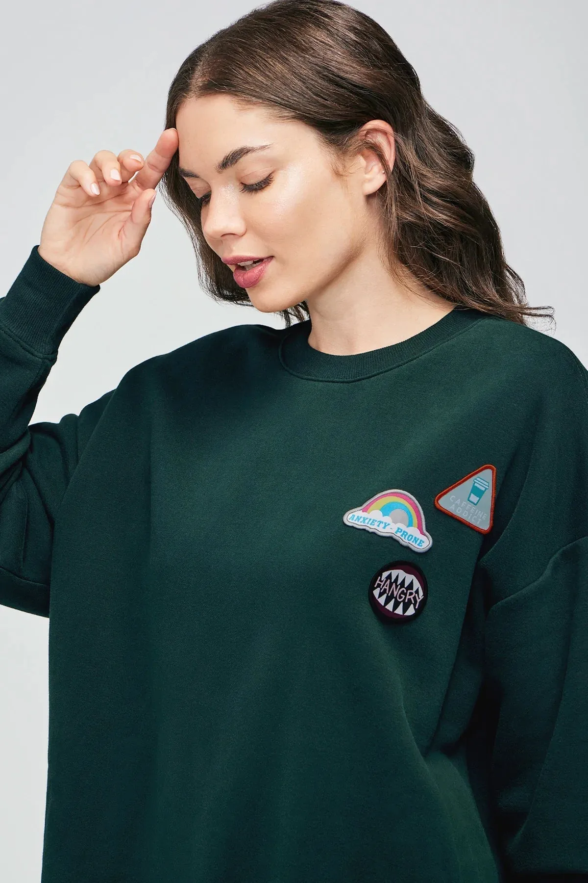 Wildfox Merit Badge Roadtrip Sweatshirt - Scarab Green