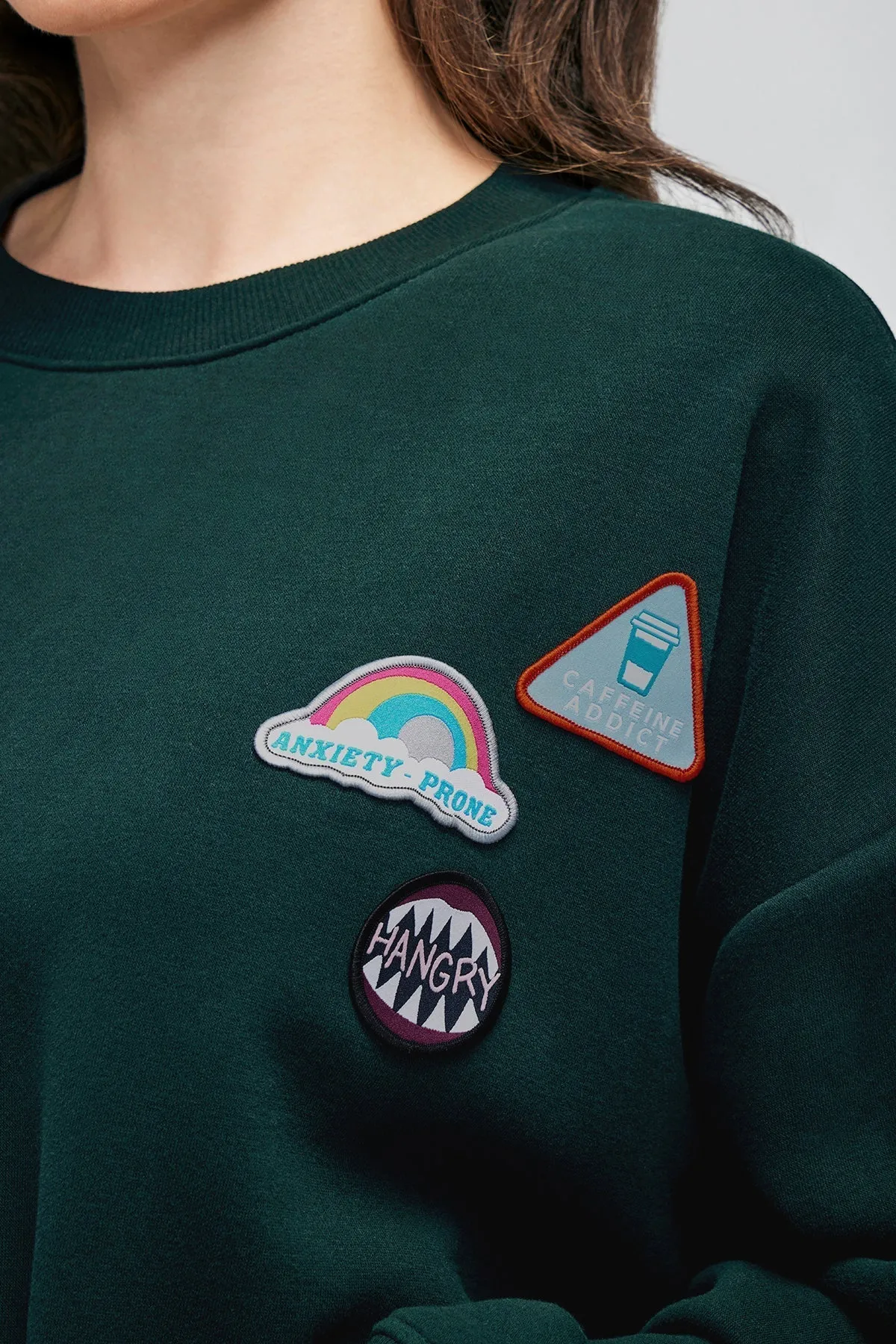Wildfox Merit Badge Roadtrip Sweatshirt - Scarab Green
