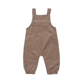 Yoke Ruffle Overall | Solid Sinopia Fresco