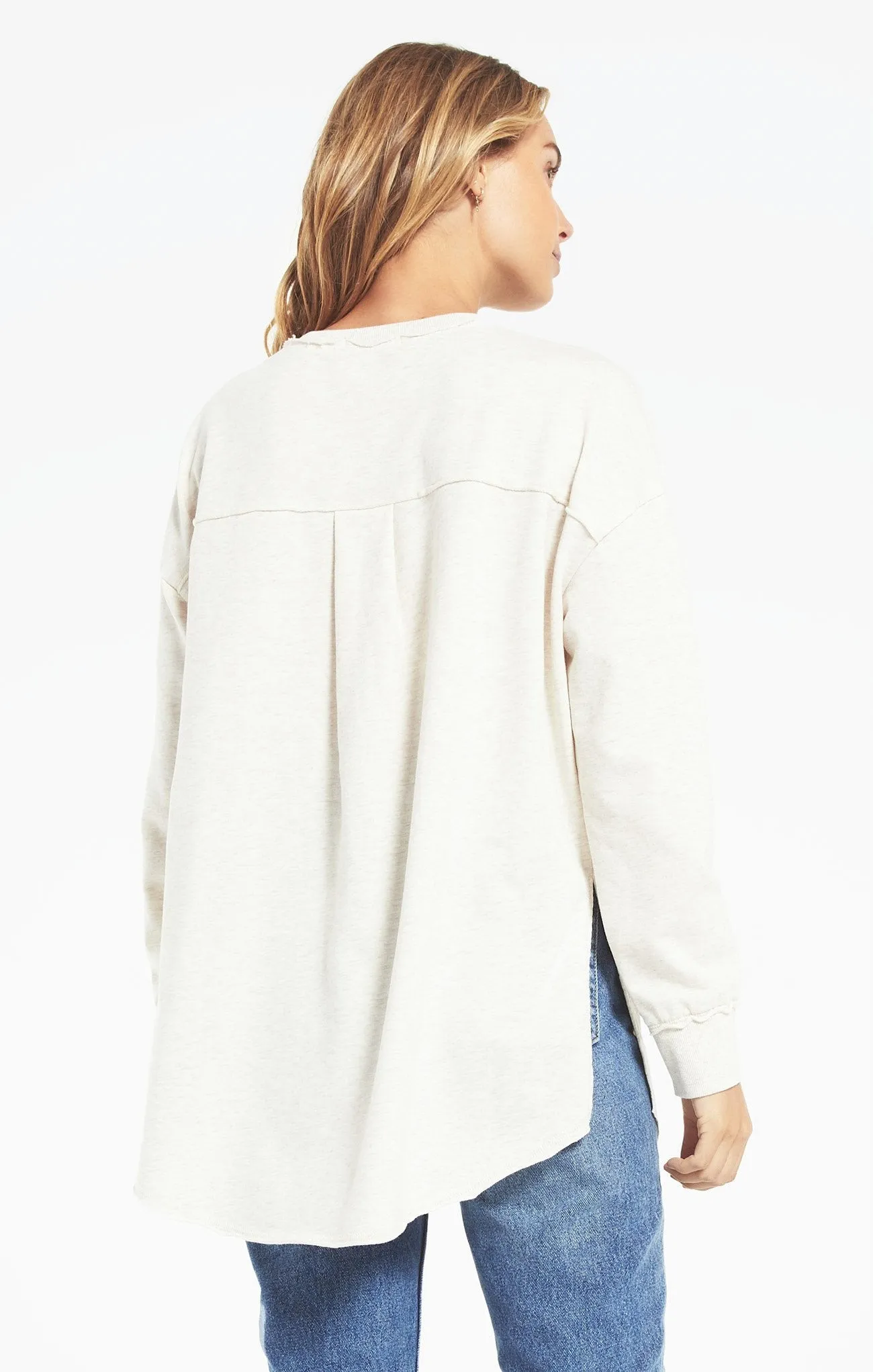 Z Supply V-Neck Weekender in Light Oatmeal