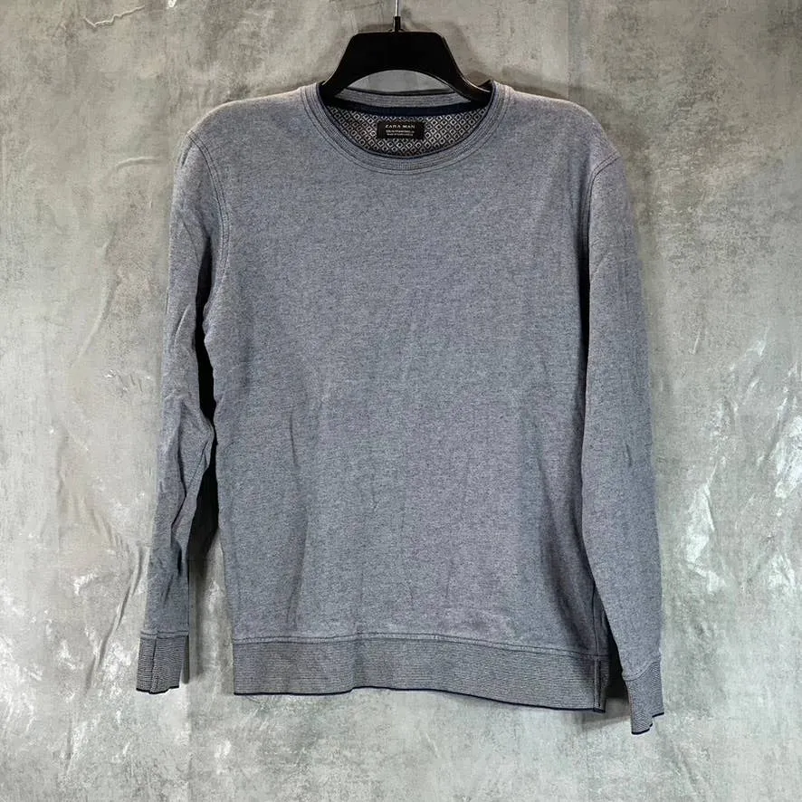 ZARA MAN Men's Grey Crewneck Pullover Sweater SZ M
