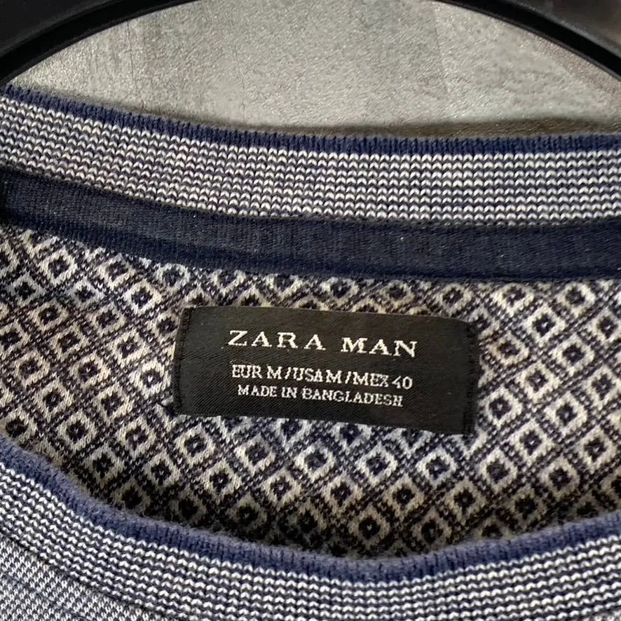 ZARA MAN Men's Grey Crewneck Pullover Sweater SZ M