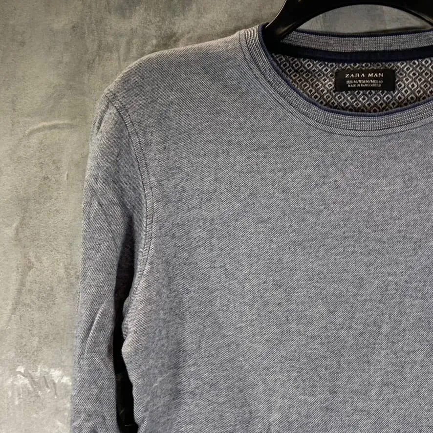 ZARA MAN Men's Grey Crewneck Pullover Sweater SZ M